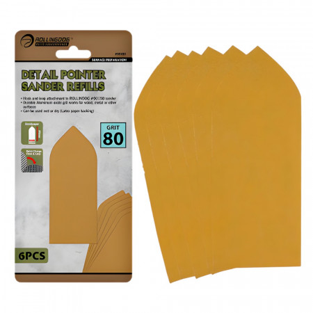 Абразив #80 Rollingdog для терочки Detail Pointer, 6 шт (90181)