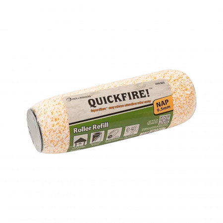Валик Rollingdog QUICKFIRE 180мм, ворс 9.5мм, для бюгеля 8мм, мікрофібра (00362)