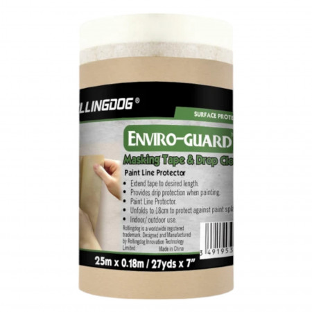 Папір на малярній стрічці Rollingdog ENVIRO-GUARD 42 г/м², 18см х 25м (80047)